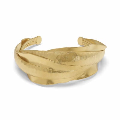 Hammered swirl cuff bracelet by Fo.Be